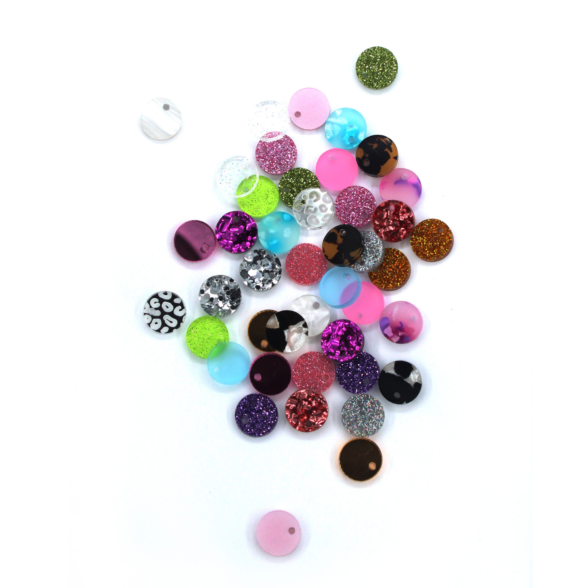 Mixed Bag of Paired 15mm Circles with HOLE (Pack of 40) (In Stock ...