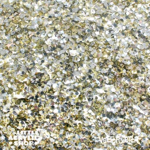 Light Gold and Silver Chunky Glitter – Vector Etch Laser Cutting